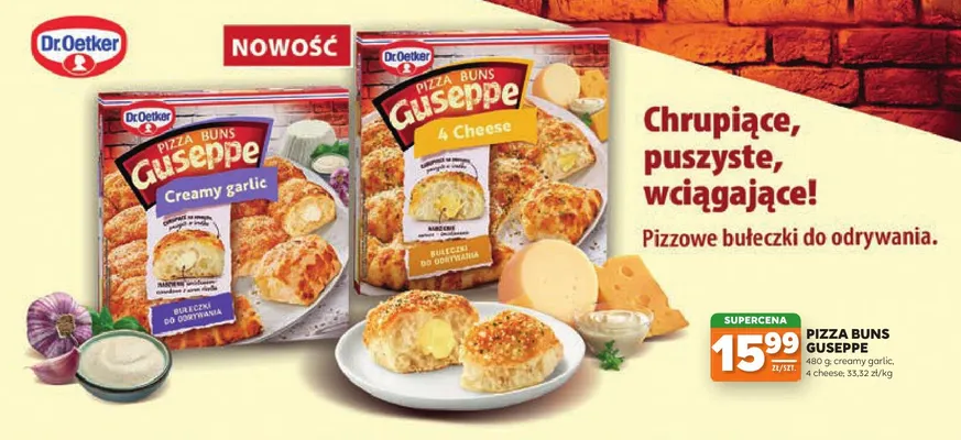 Pizza Buns Guseppe creamy garlic Dr. Oetker promocja w Stokrotka