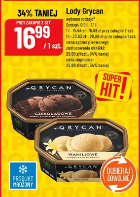 Lody różne rodzaje promocja w POLOmarket