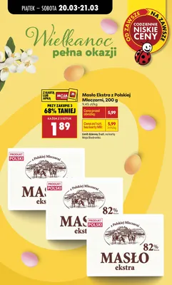 Masło ekstra z polskiej mleczarni promocja w Biedronka