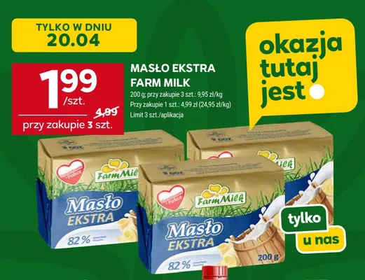 Masło ekstra promocja w Stokrotka