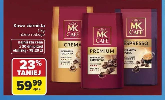 Kawa ziarnista MK Café Espresso promocja w Carrefour