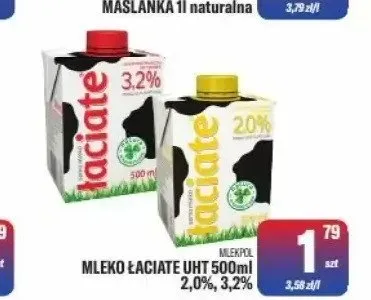 Mleko Łaciate UHT 2,0% promocja w Tomi Markt