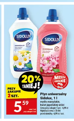 Płyn uniwersalny Sidolux mydło marsylskie promocja w Twój Market