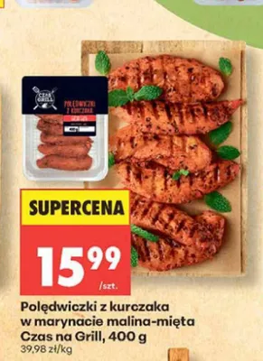 Polędwiczki z kurczaka w marynacie malina-mięta Czas na Grill promocja w Biedronka