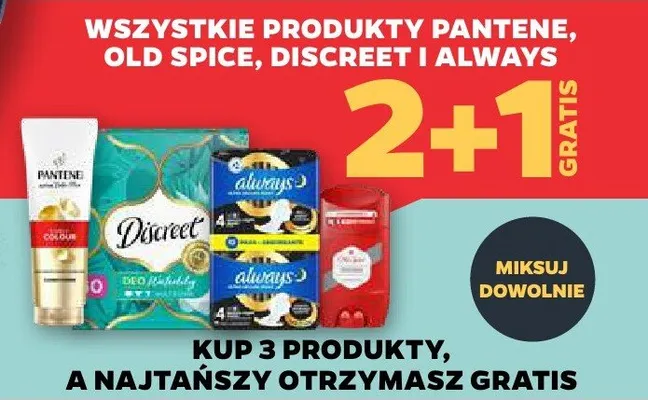 Produkty Pantene, Old Spice, Discreet i Always promocja w Netto