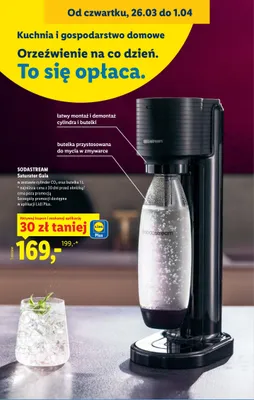 Saturator Gaia + cylinder CO₂ oraz butelka 1 l promocja w Lidl