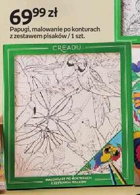 Papugi malowanie po konturach z zestawem pisaków CREADU promocja w Empik