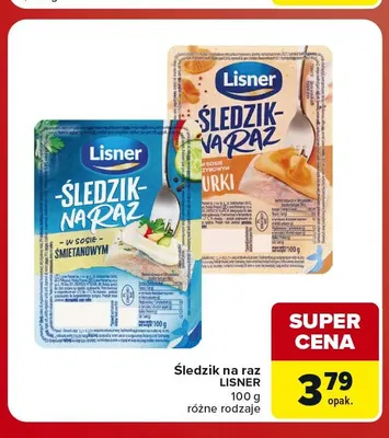 Śledzik na raz w sosie grzybowym Lisner promocja w Carrefour Market