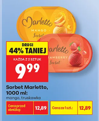 Sorbet Marletto mango promocja w Biedronka