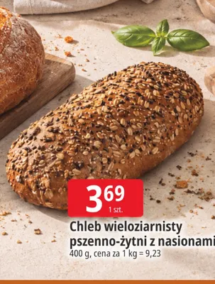 Chleb wieloziarnisty pszenno-żytni z nasionami promocja w Leclerc