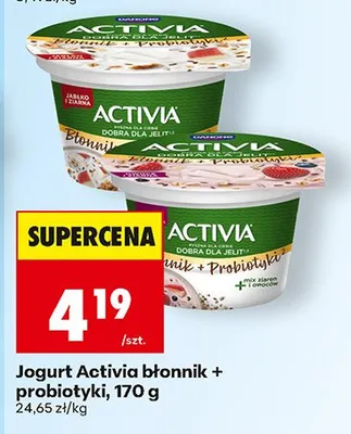 Jogurt Activia błonnik + probiotyki promocja w Biedronka