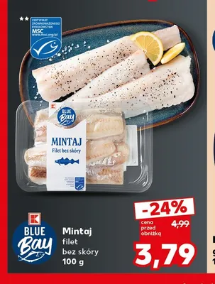 Mintaj filet bez skóry Blue Bay promocja w Kaufland
