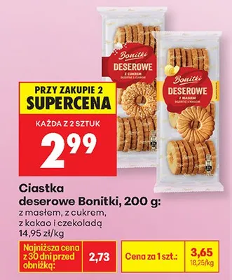 Ciastka deserowe z masłem promocja w Biedronka