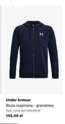 Bluza rozpinana Under Armour granatowa promocja w Lounge by Zalando