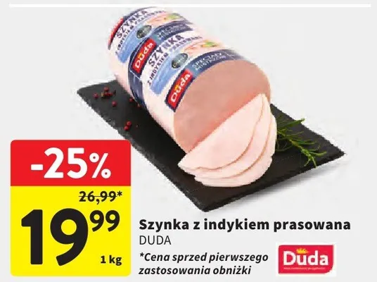 Szynka z indykiem prasowana promocja w Intermarche