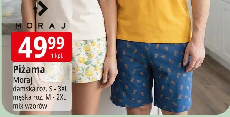 Piżama Moraj damska roz. S - 3XL męska roz. M - 2XL mix wzorów promocja w Leclerc