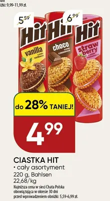 Ciastka Hit o smaku czekoladowym promocja w Chata Polska