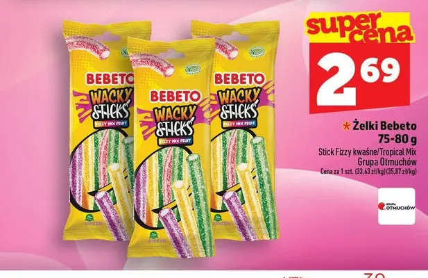 Żelki Bebeto Tropical Mix promocja w TOPAZ