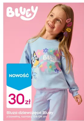 Bluza dziewczęca z bawełną promocja w Pepco