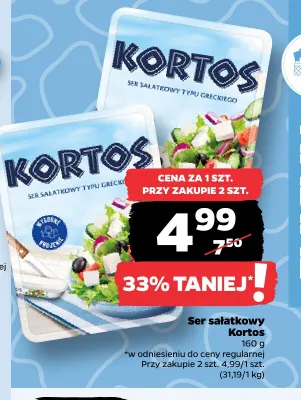 Ser sałatkowy Kortos promocja w Netto
