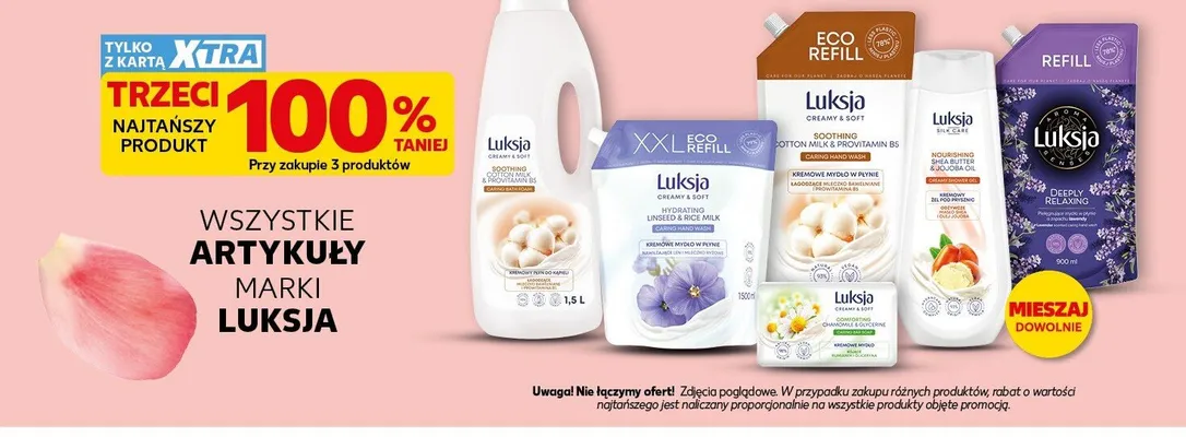 Kremowy płyn do kąpieli Luksja Cotton Milk & Provitamin B5 1,5l promocja w Kaufland