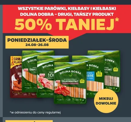 Parówki z szynki A Dobra Dolina promocja w Netto