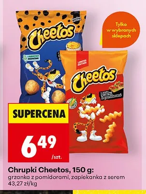 Chrupki Cheetos zapiekanka z serem promocja w Biedronka