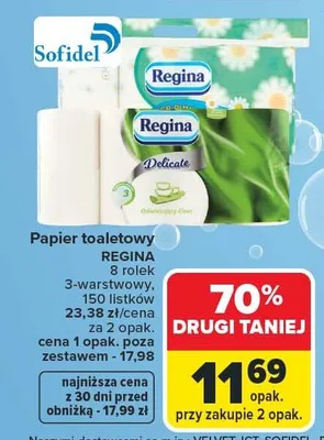 Papier toaletowy 3-warstwowy, biały promocja w Carrefour