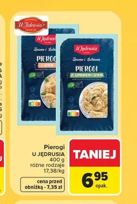 Pierogi ze szpinakiem i serem U Jędrusia promocja w Carrefour