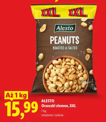 Orzeszki ziemne Alesto XXL smażone i solone promocja w Lidl