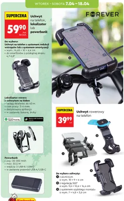 Lokalizator roweru z uchwytem na bidon promocja w Biedronka