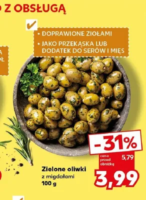 Zielone oliwki z migdałami promocja w Kaufland