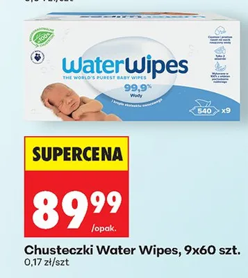 Chusteczki nawilżane 9x60 szt. promocja w Biedronka