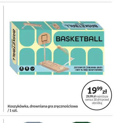 Drewniana gra zręcznościowa koszykówka promocja w Empik
