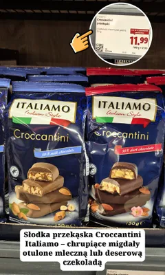 Przekąski Croccantini z czekoladą mleczną promocja w Lidl