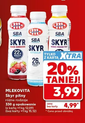 Skyr pitny owoce ogrodowe Mlekovita promocja w Kaufland