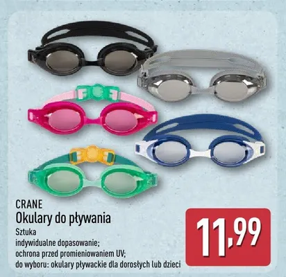 Okulary do pływania dla dzieci CRANE promocja w Aldi
