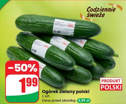 Ogórek zielony polski promocja w Dino