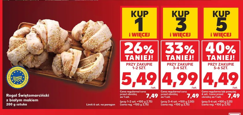 Rogal Świętomarciński z białym makiem promocja w Kaufland