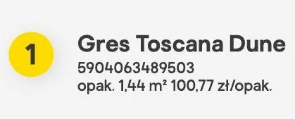 Gres Toscana Dune rektyfikowany 60x120cm promocja w Castorama