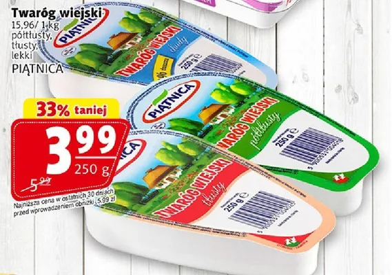 Twaróg wiejski półtłusty lekki promocja w Prim Market