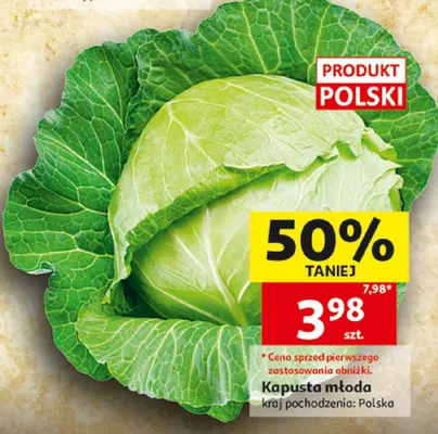 Kapusta młoda polska promocja w Auchan