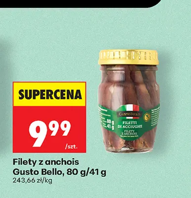 Filety z anchois Gusto Bello promocja w Biedronka