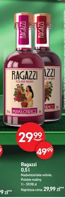 Likier Ragazzi Nadwiślańskie wiśnie promocja w Żabka