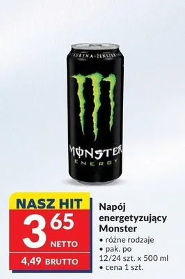 Napój energetyzujący Monster Energy promocja w Makro