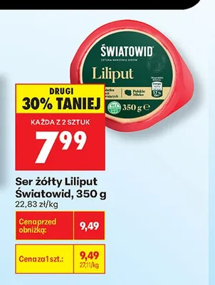 Ser żółty Liliput Światowid promocja w Biedronka