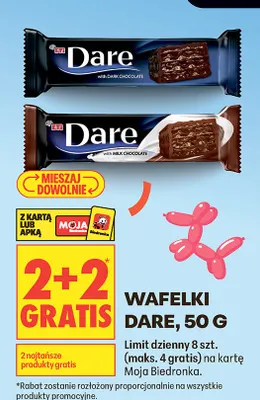 Wafelki Dare promocja w Biedronka