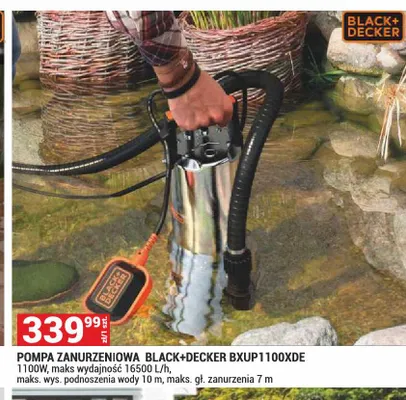 Pompa zanurzeniowa Black+Decker BXUP1100XDE promocja w Merkury Market