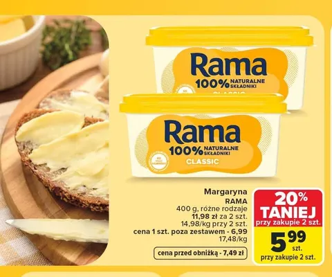 Margaryna Rama Classic promocja w Carrefour