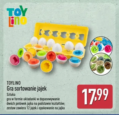 Gra sortowanie jajek TOYLINO promocja w Aldi